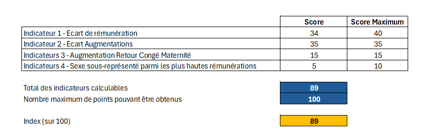 Index égalité femmes hommes ISEN Ouest