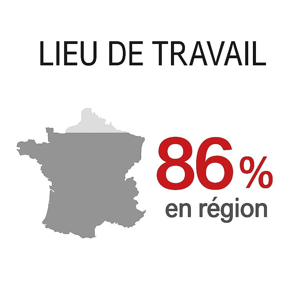 85% de nos diplômés travaillent en région